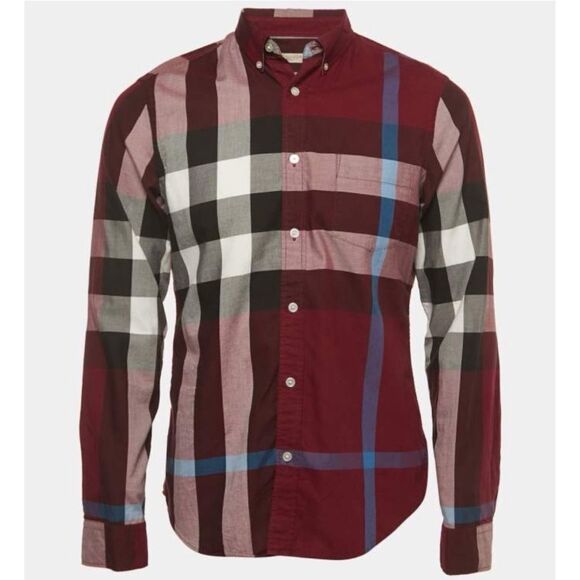 Burberry Brit Multicolor Plaid Cotton Button Down Full Sleeve Shirt XL - S - Picture 1 of 13